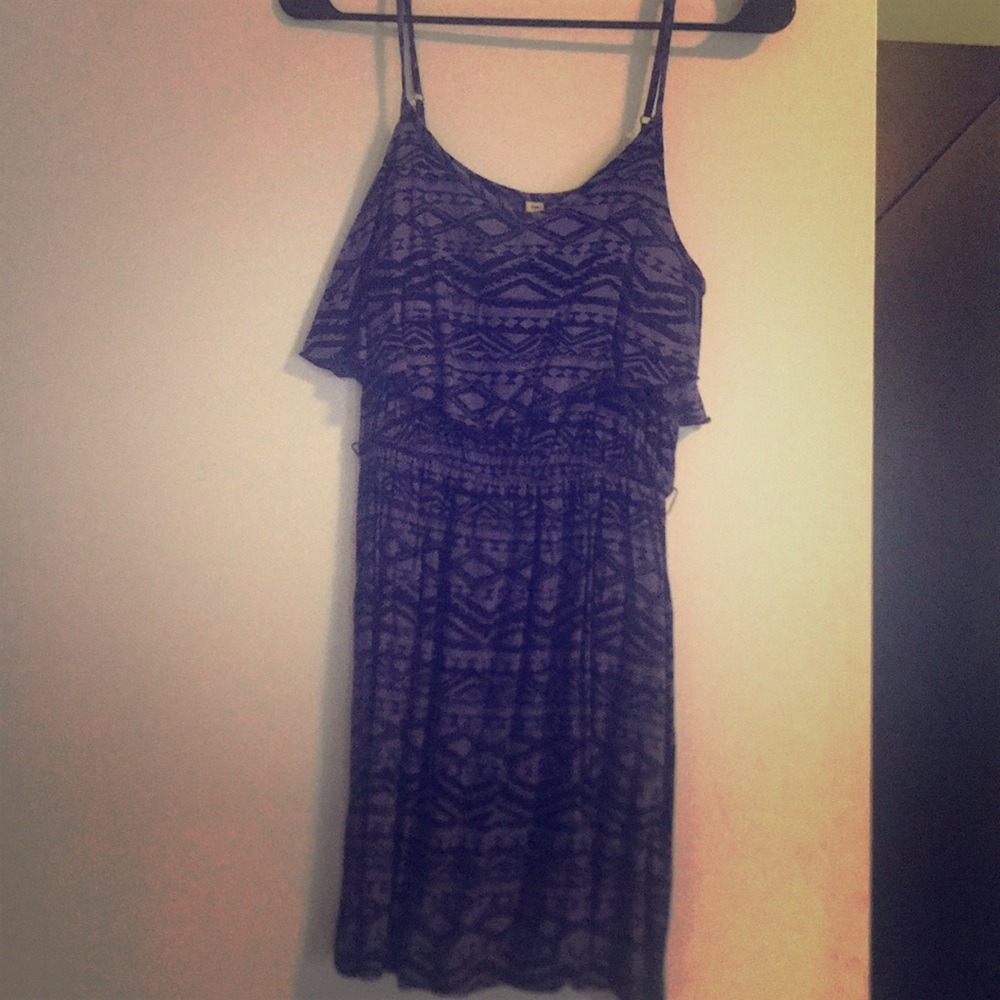 Purple and black dress